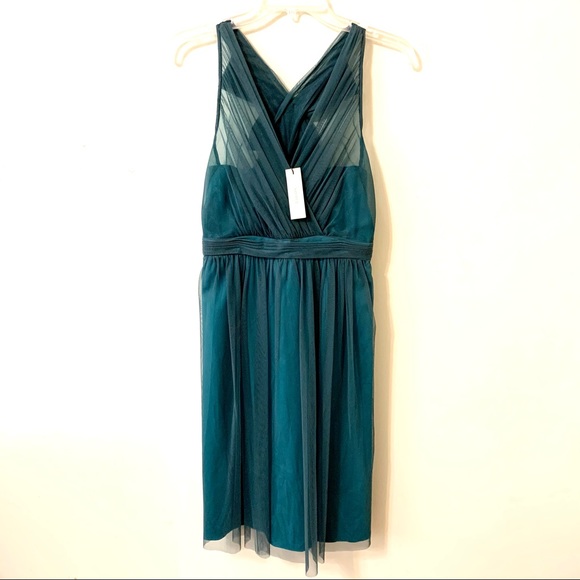 NWT Anthropologie Hitherto Party Dress Green Sz 4 - Picture 3 of 16
